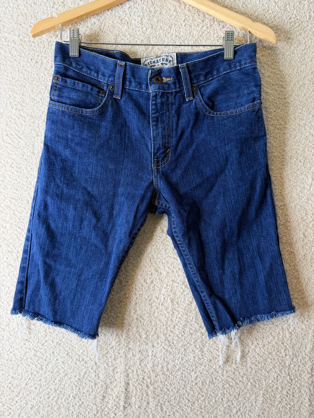 Levi’s Signature Skinny Bermuda Denim Shorts Blue Size 10